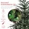 Glitzhome® 15ft Pre-Lit Green Slim Fir Artificial Christmas Tree, Multicolor LED Lights